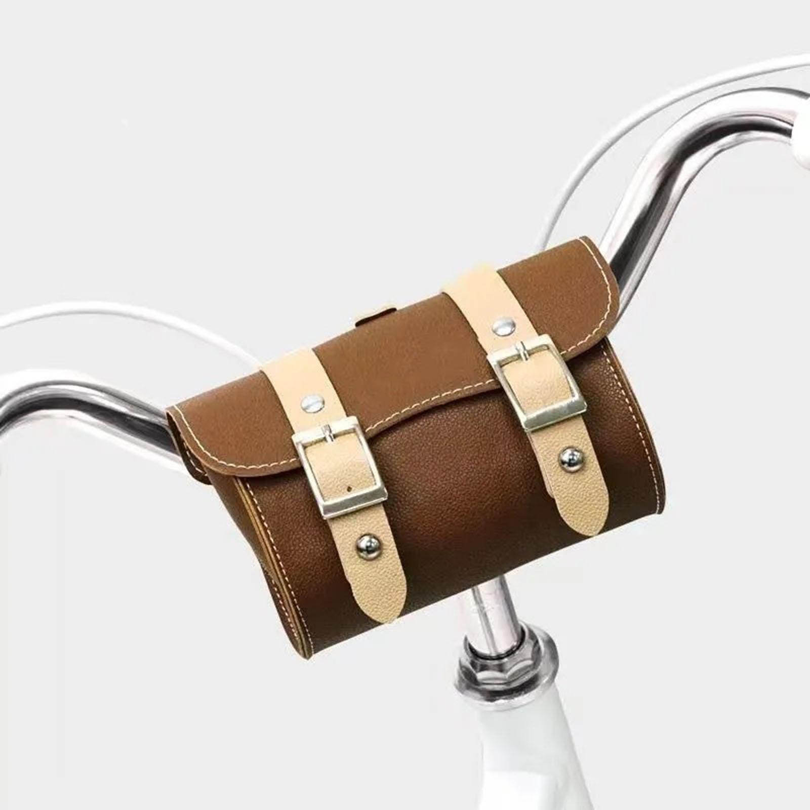 Cycling Commute Essentials - 커피색 자전거 핸들바 가방, 자전거 안장